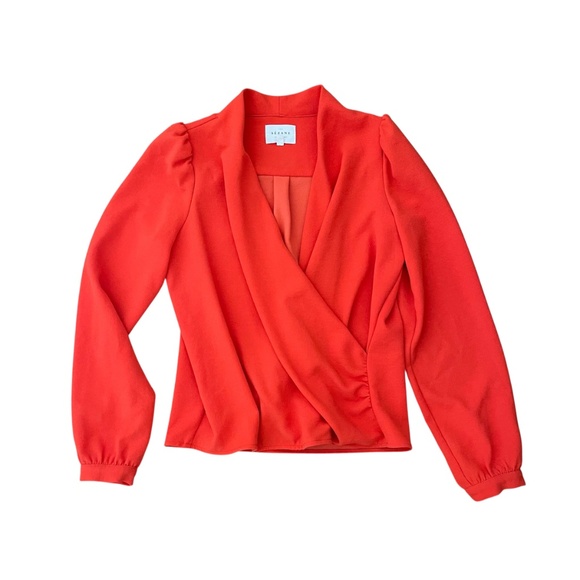 Sézane Abélia Blouse Orange Red Size 34 US 2 - Picture 2 of 10